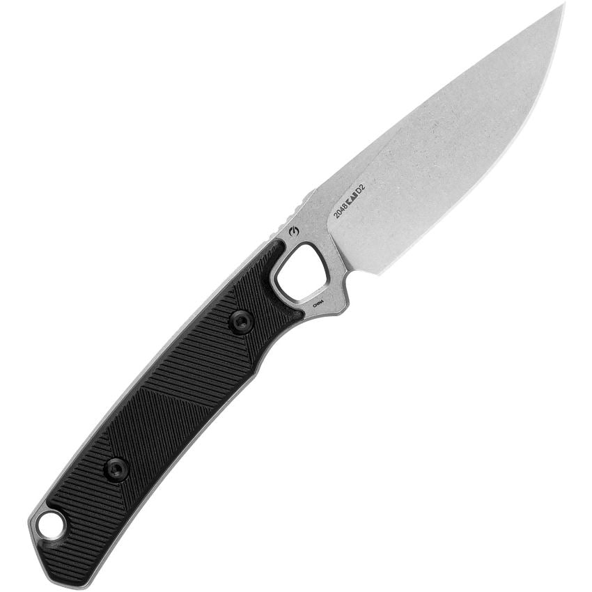 Kershaw 2048 Steppe Stonewash Fixed Blade Knife Black Handles