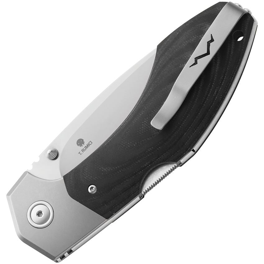 MKM-Maniago HRSTT Hero Stonewash Lockback Knife Black Handles