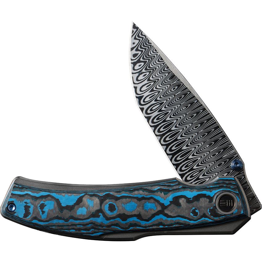 WE 23067DS1 Swordfin Damascus Tanto Linerlock Knife Arctic Storm Handles