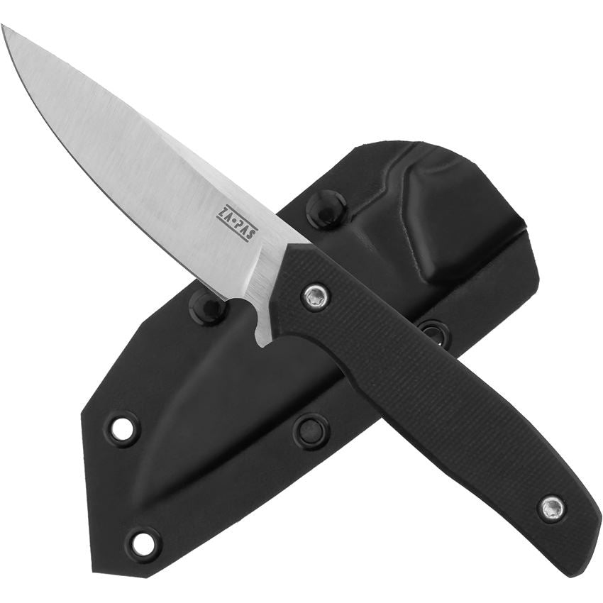 ZA-PAS AM2GBK Ambro 2 Fixed Blade Knife Black Handles