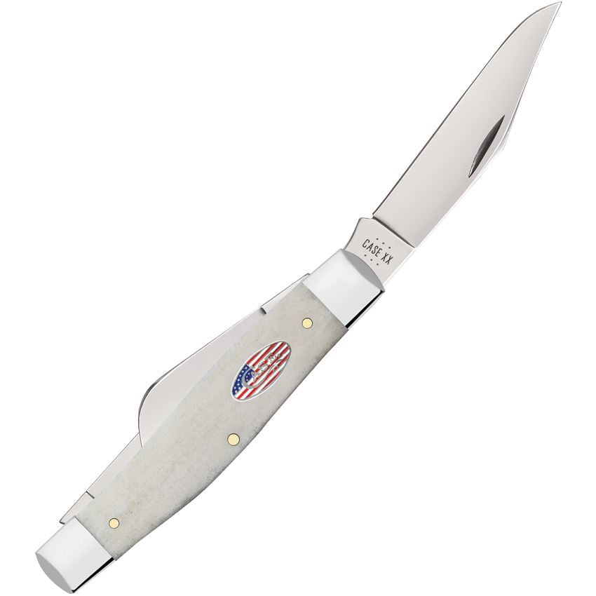 Case XX 14093 Lg Stockman Knife Natural Bone Handles