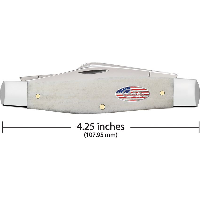 Case XX 14093 Lg Stockman Knife Natural Bone Handles