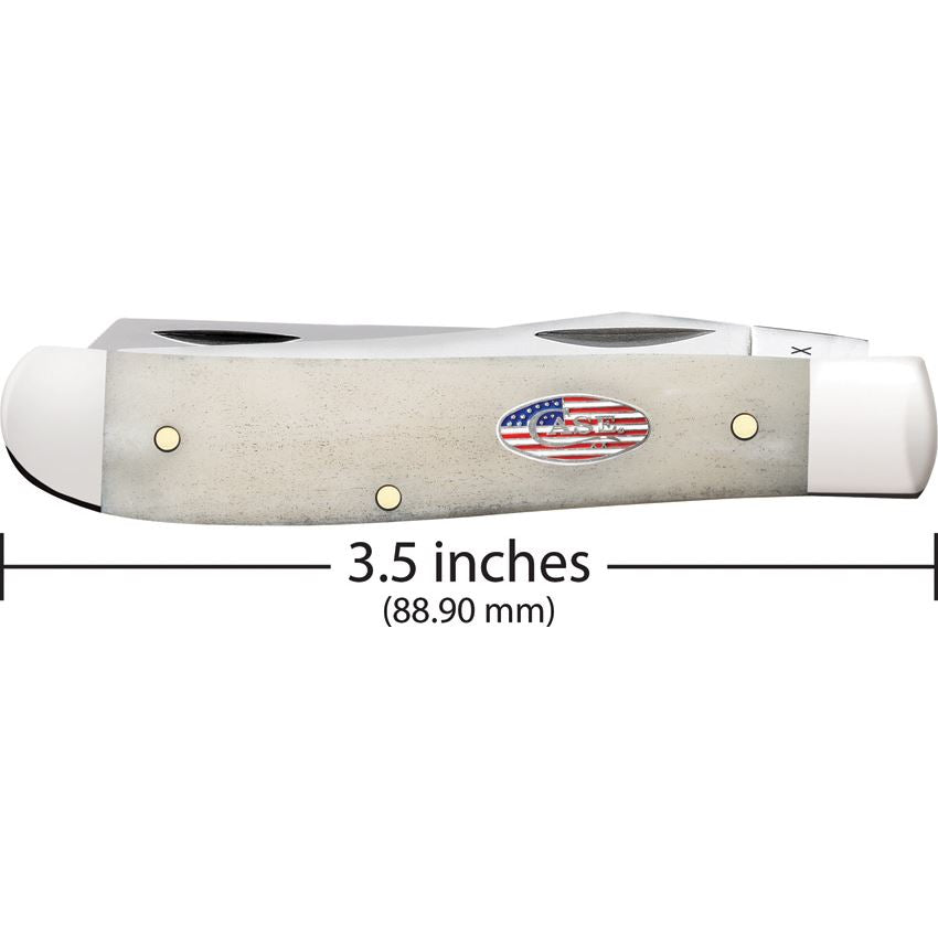 Case XX 14091 Mini Trapper Knife Natural Bone Handles