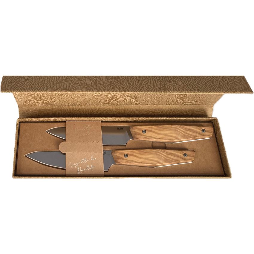 MKM-Maniago PRST2O Prima Steak Knife Set Olive