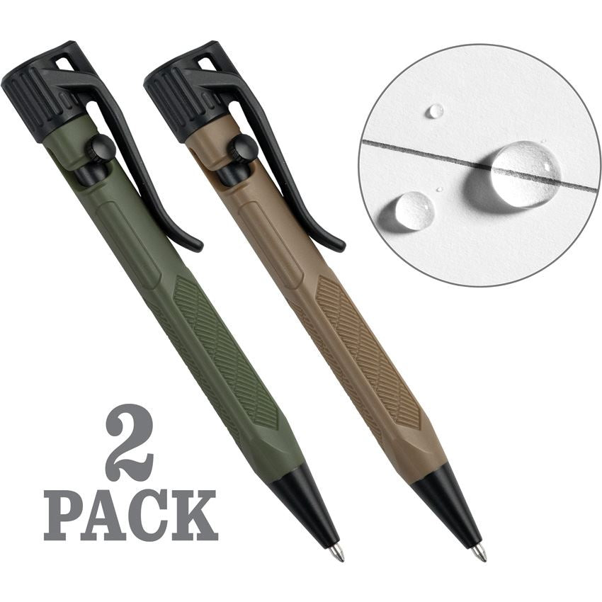 Rite in the Rain TAC20 Mini Bolt-Action Pen- 2pk