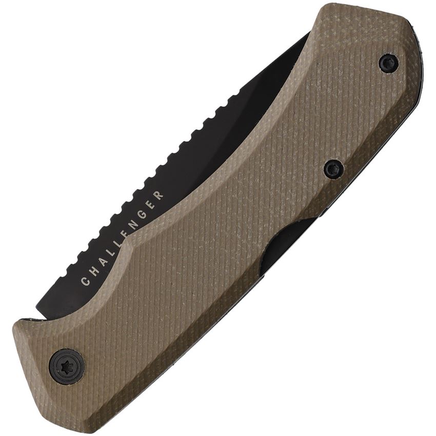 Spika CHFL020 Large Challenger Lockback Knife Green Handles