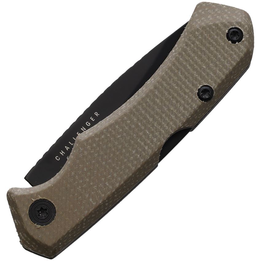 Spika CHFL010 Small Challenger Lockback Knife Green Handles