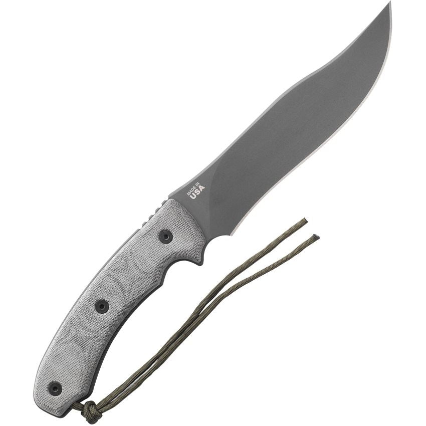 TOPS LONGB05 Longhorn Bowie Fixed Blade Knife Sniper Gray Handles