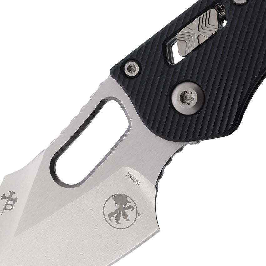 Microtech 15978 Stitch Single Edge Stonewash Ram-Lock Knife Knife Black Handles