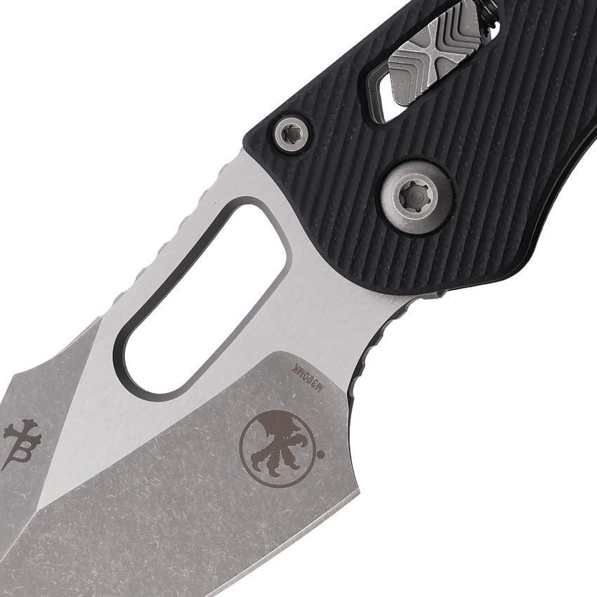 Microtech 15988 Stitch Apocalyptic Single Edge Ram-Lok Knife Knife Black G10 Handles