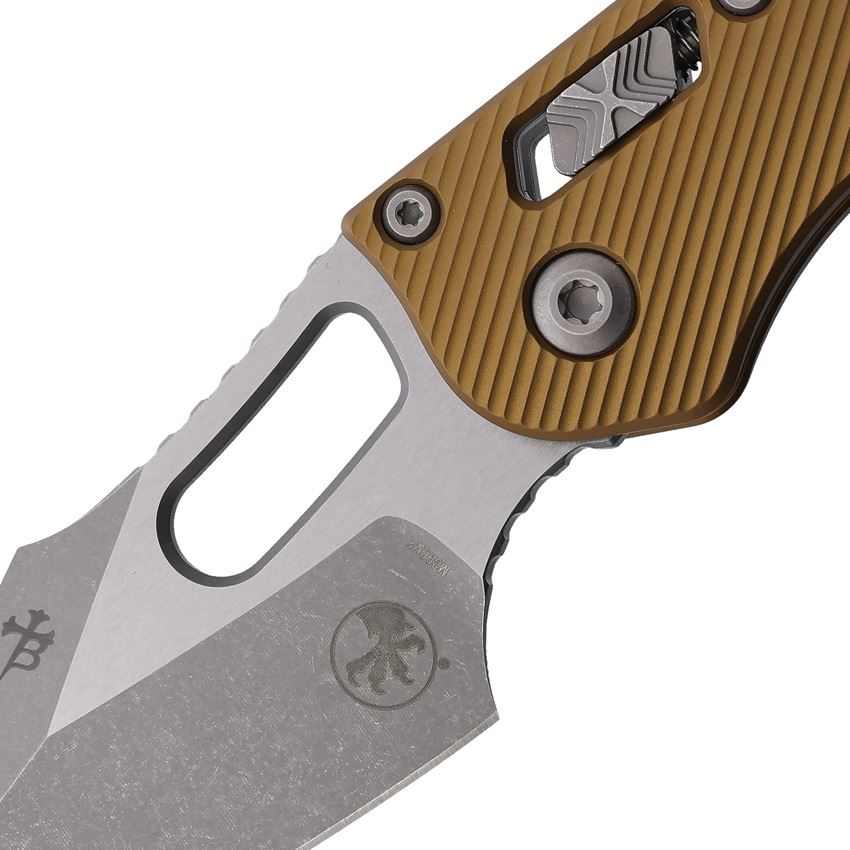 Microtech 16516 Stitch Apocalyptic Single Edge Ram-Lok Knife Knife Tan G10 Handles