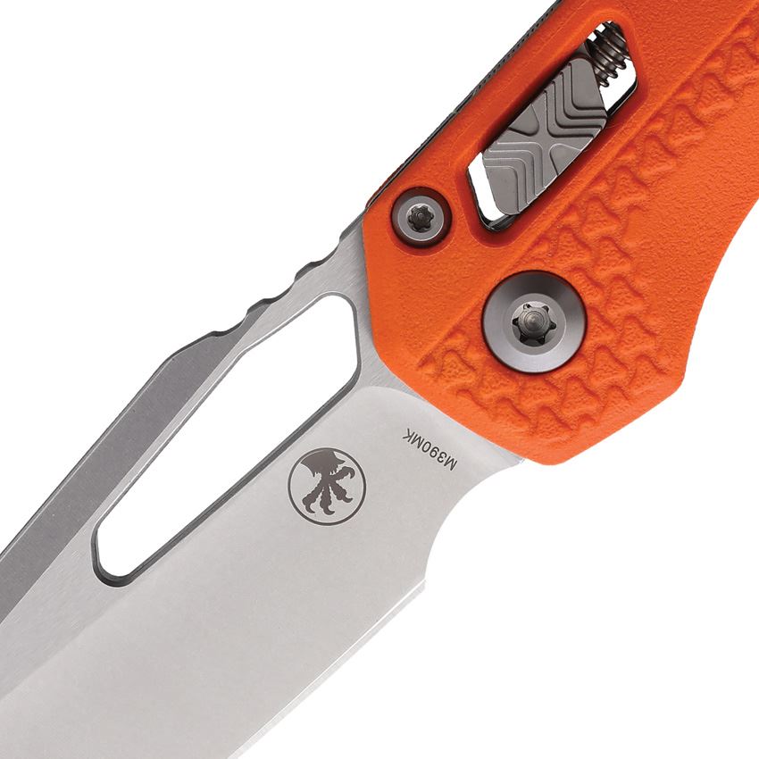 Microtech 210T10PMOR MSI Stonewash Ram-Lock Knife Tri Grip Orange Handles