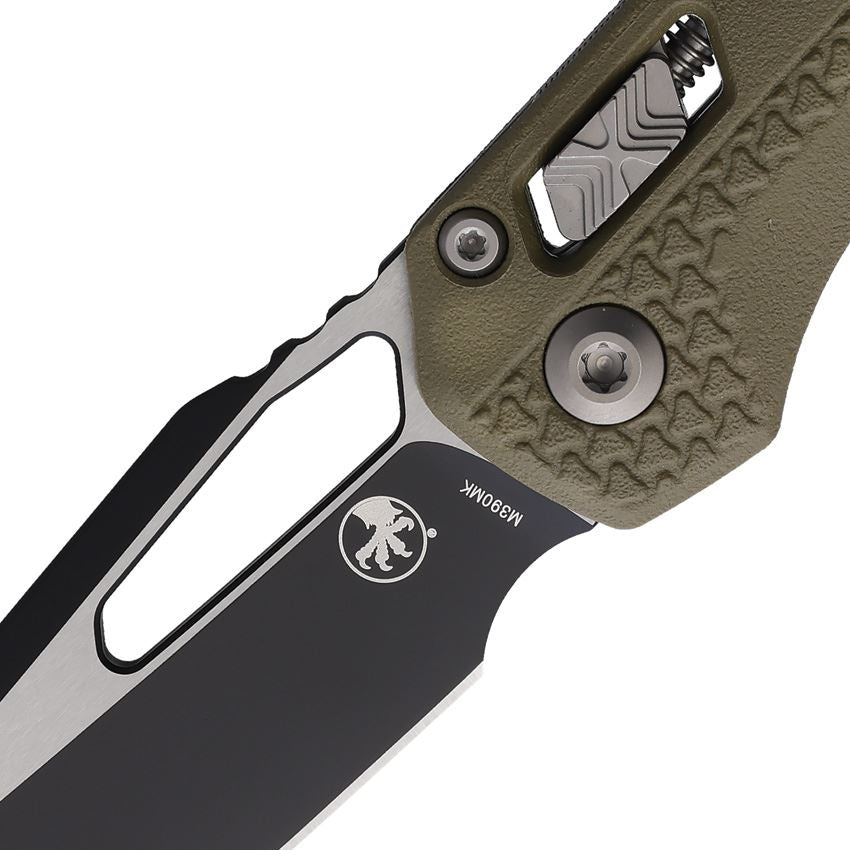 Microtech 210T1PMOD MSI Two-Tone Ram-Lok Knife Tri Grip OD Green Handles