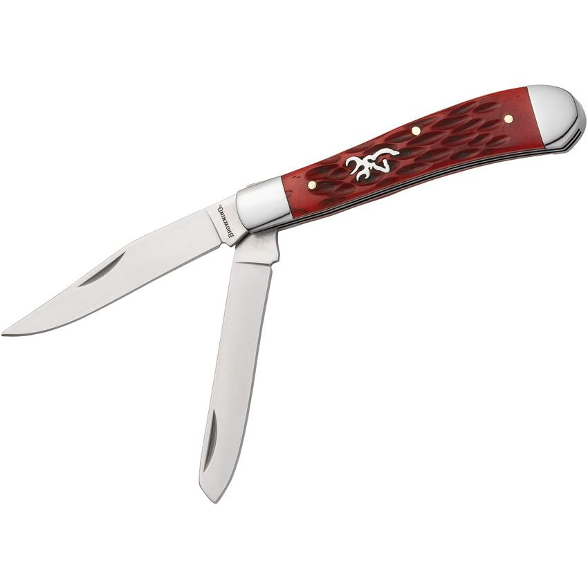 Browning 0547B Trapper Knife Red Jigged Bone Handles