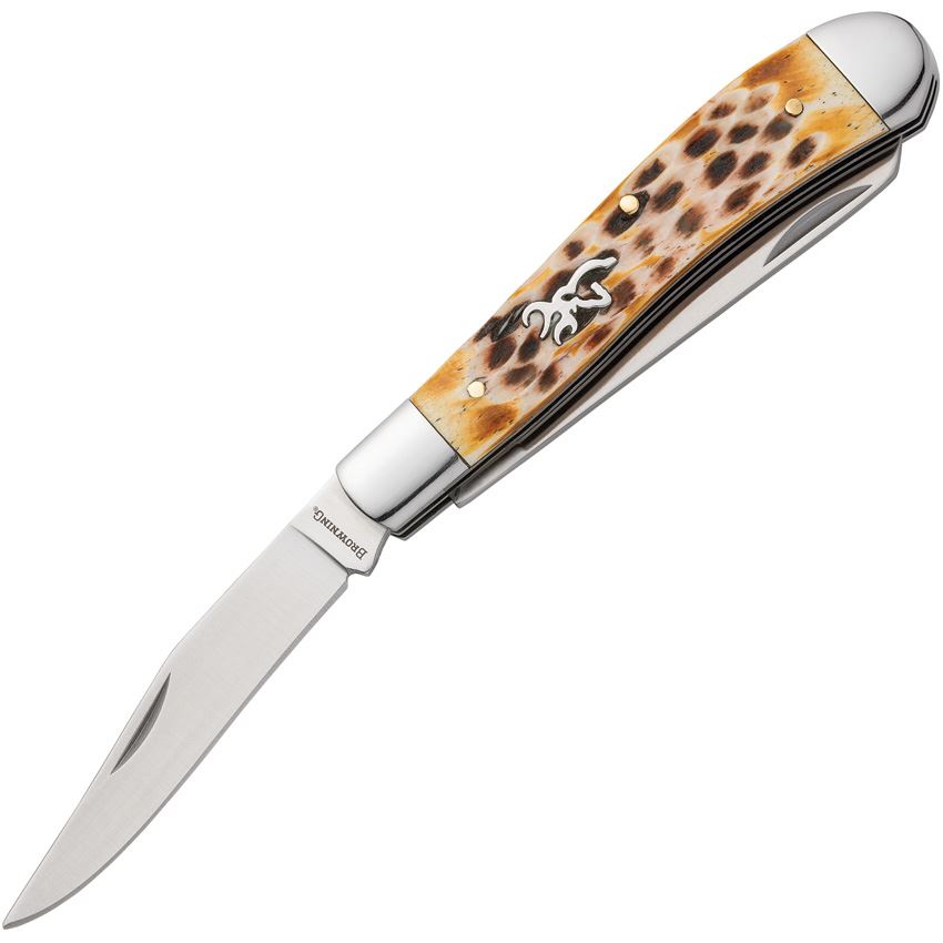 Browning 0551B Trapper Knife Natural Jigged Bone Handles