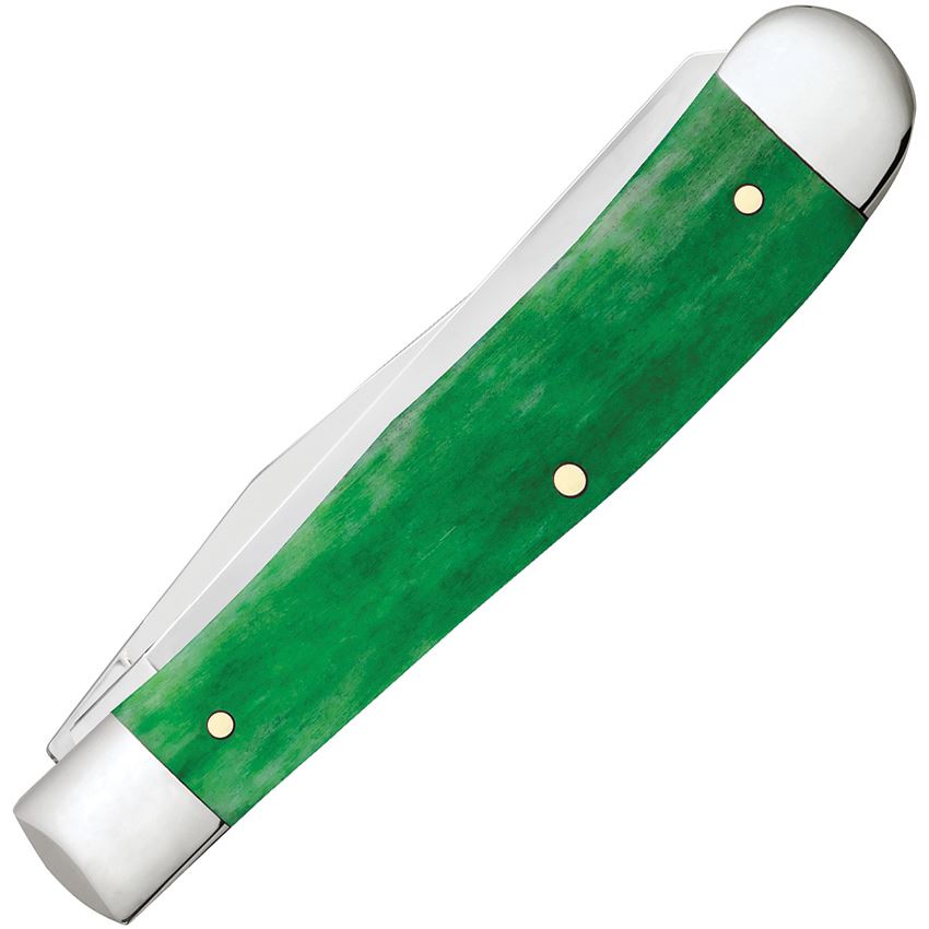 Case XX 15794 John Deere Trapper Knife Green Smooth Bone Handles