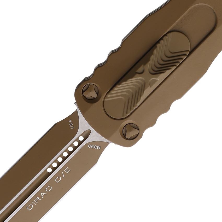 Microtech 2251CTA Auto Dirac Tan Double Edge Dagger OTF Knife Tan Handles