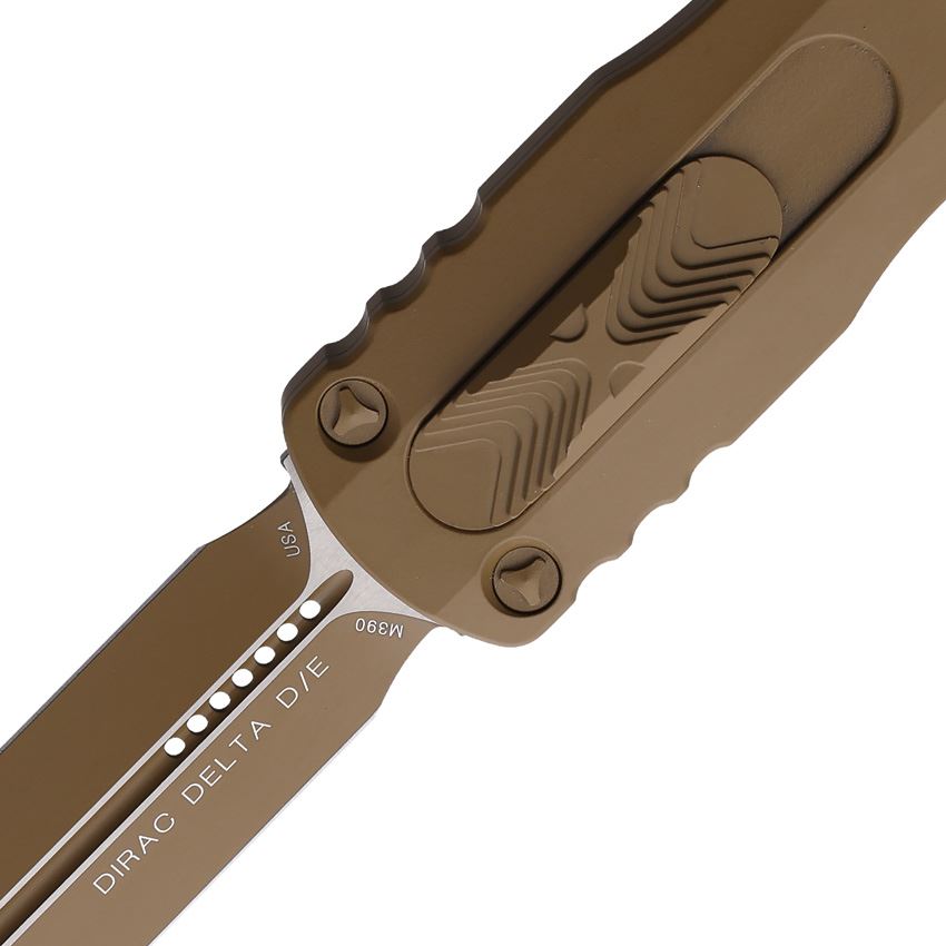 Microtech 2271CTA Auto Dirac Delta Double Edge Dagger OTF Knife Tan Handles