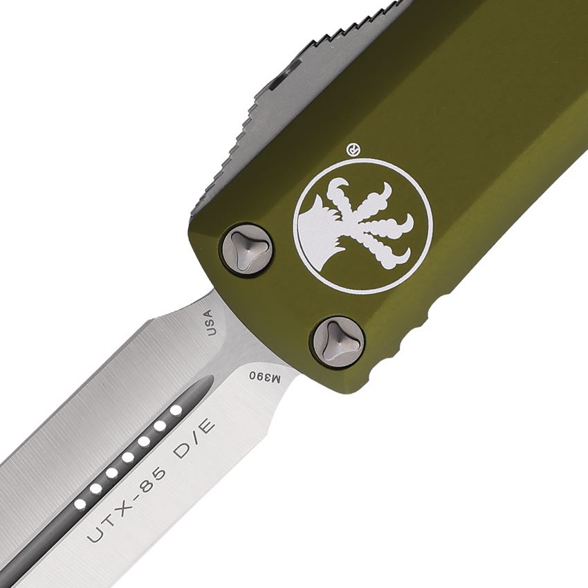 Microtech 2324OD Auto UTX-85 Double Edge Dagger OTF Knife OD Green Handles