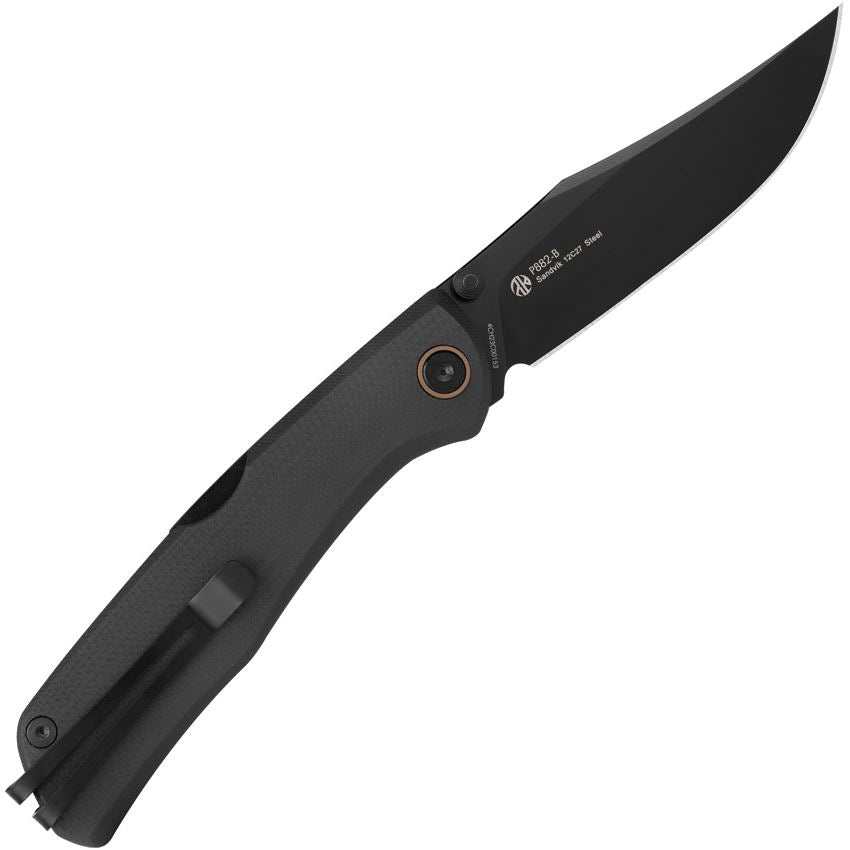 RUIKE P882B P882 Black Lockback Knife Black Handles