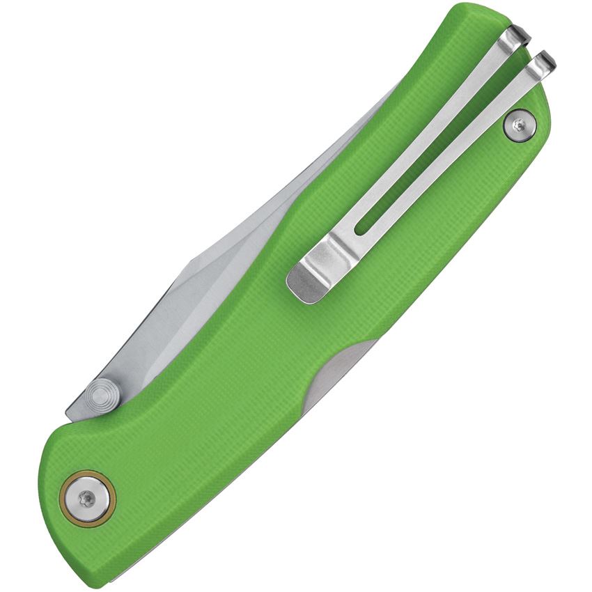 RUIKE P882G P882 Satin Lockback Knife Green Handles