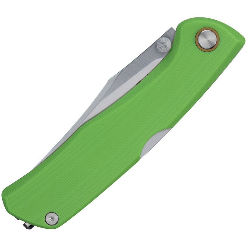 RUIKE P882G P882 Satin Lockback Knife Green Handles