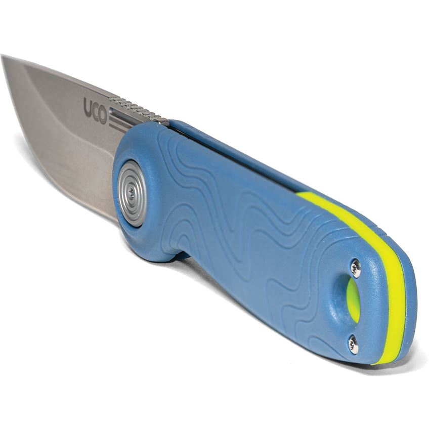 UCO 00574 Ingalls Stonewash D2 Slip Joint Knife Blue Handles