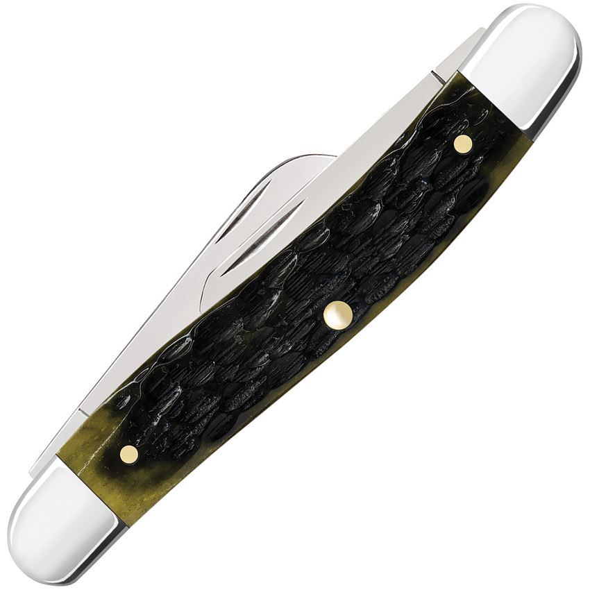 Case XX 10713 John Wayne Stockman Knife Olive Jigged Bone Handles