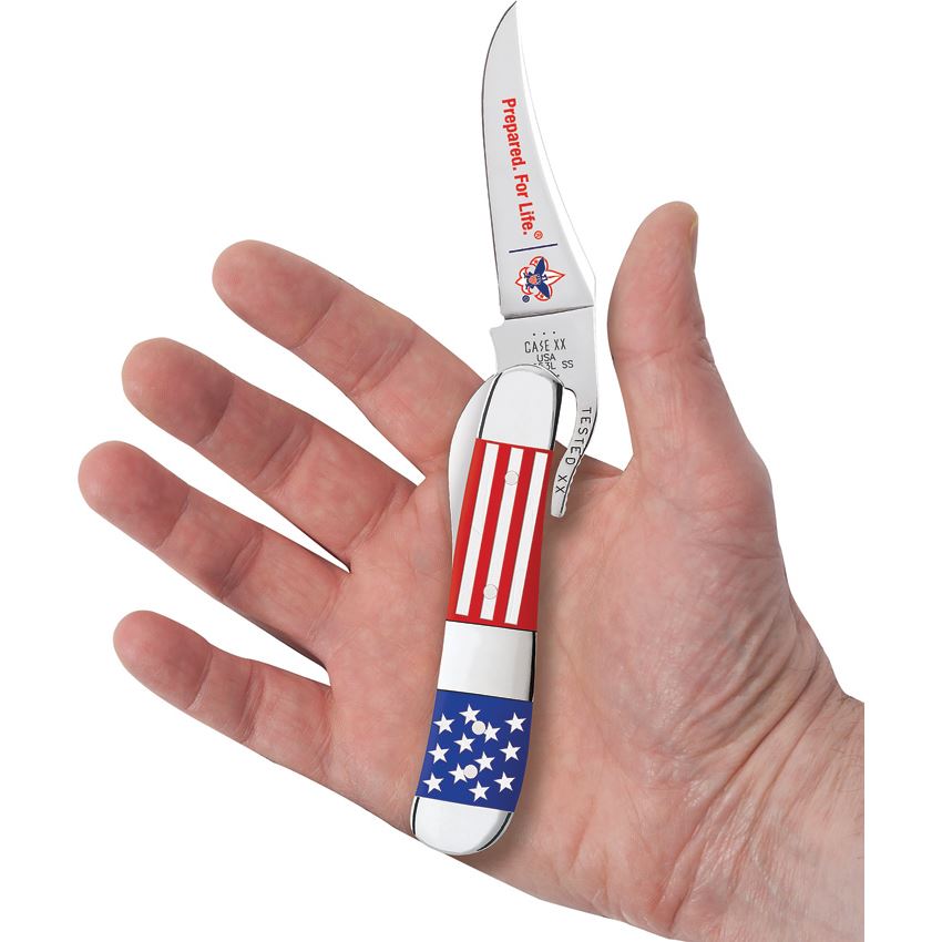 Case XX 18069 Boy Scout Russlock Knife Red/White/Blue Handles