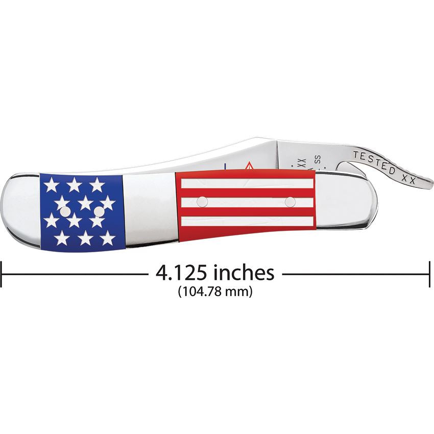 Case XX 18069 Boy Scout Russlock Knife Red/White/Blue Handles