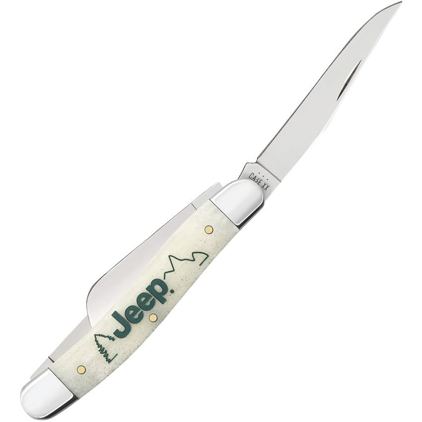 Case XX 27014 Jeep Medium Stockman Knife Natural Smooth Bone Handles