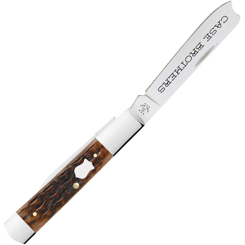 Case XX 79417 Case Brothers Razor Knife Brown Bone Handles