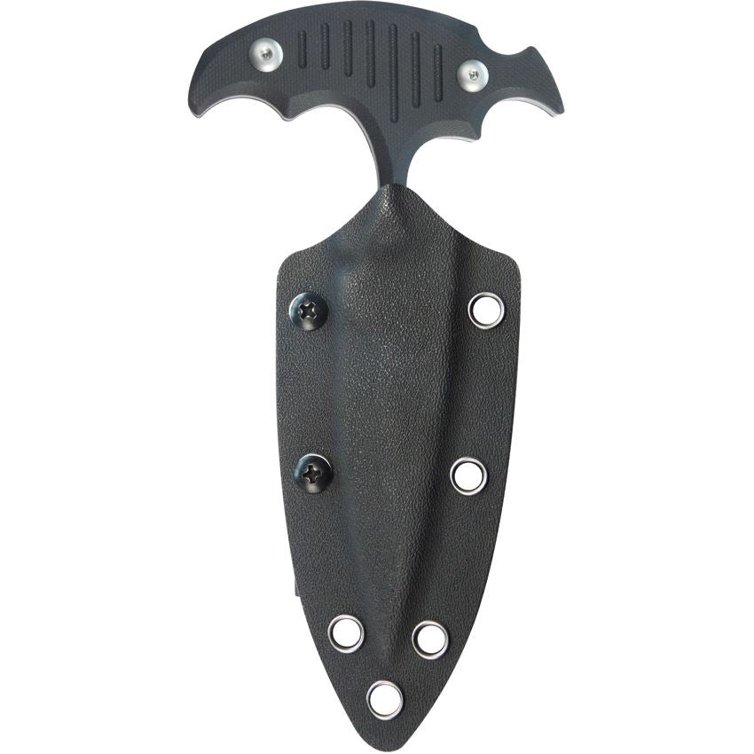 Kubey 242A Medusa Stonewash Push Dagger Knife Black Handles