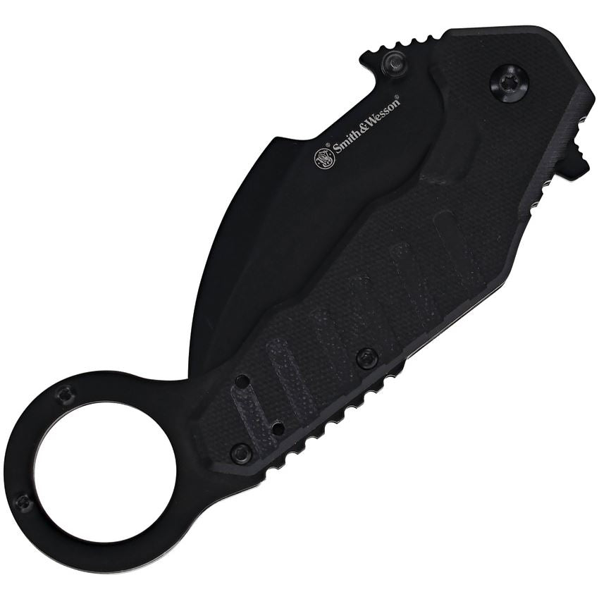 Smith & Wesson 1205008 Assist Open Extreme Ops Linerlock Knife Black Handles