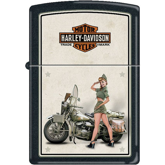 Zippo 9939 Harley US Army Pinup World Famous Lighter