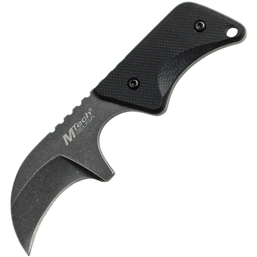 MTech 674 Neck Black Stonewash Fixed Blade Knife