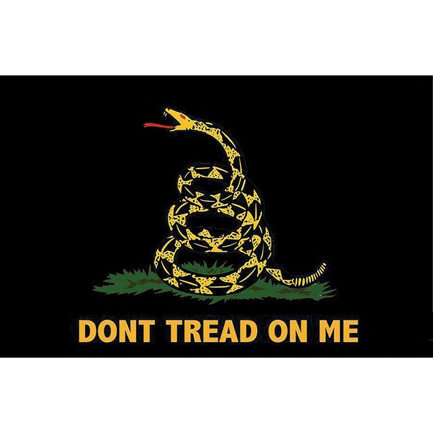 Flags 7254 3 x 5 Feet Don't Tread On Me Black Gadsden Flag