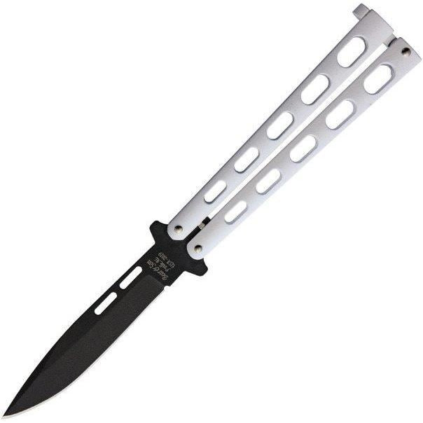 Bear & Son 115W Butterfly Folding Pocket Knife with White Zinc Handle