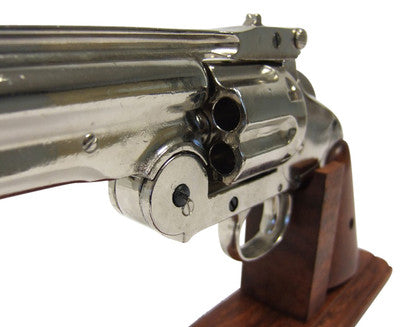 Old West M1869 Schofield Nickel Finish Pistol - Non-Firing Replica-22-1008N