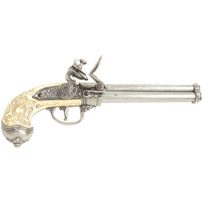 Colonial Italian 3 Barrel Flintlock Non-Firing Replica