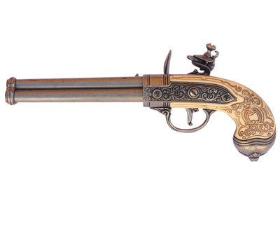 Colonial Italian 3 Barrel Flintlock Non-Firing Replica