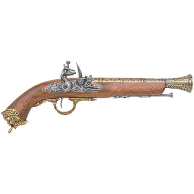 Pirate Replica Brass Flintlock Non-Firing Gun