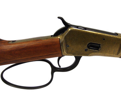 Old West M1892 Replica Antique Brass Finish Loop Lever Rifle Non-Firing Gun