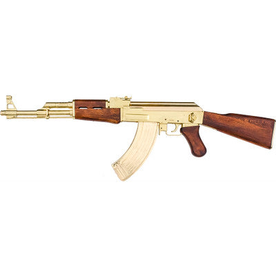 Replica Russian Assault Rifle Non-Firing Gun Gold Finish