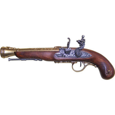 Left-Handed Pirate Flintlock Blunderbuss Brass Finish