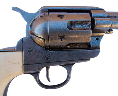 Old West Frontier Replica Grey Finish, Ivory Grips Revolver Non-Firing Gun-22-1150G