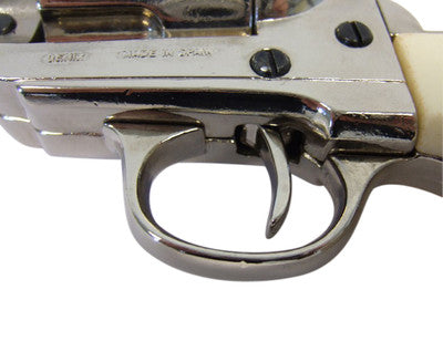 Old West Frontier Replica Nickel Finish, Ivory Grips Revolver Non-Firing Gun