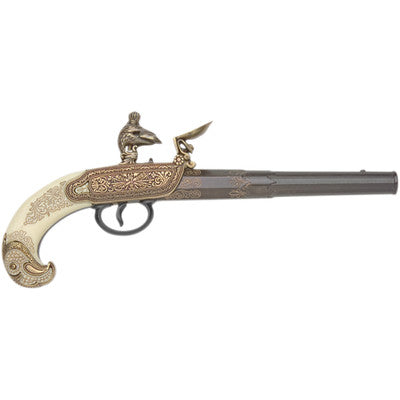 Replica 18TH Century Russian Flintlock Pistol Non-Firing Gun