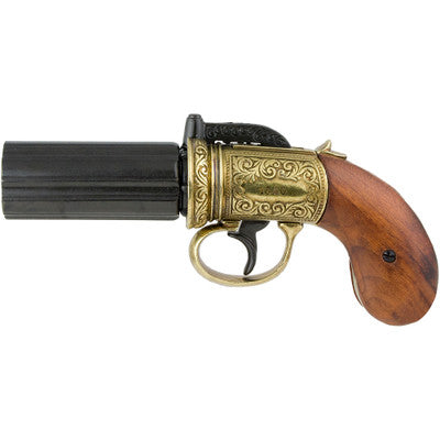 British Pepperbox Revolver - Brass