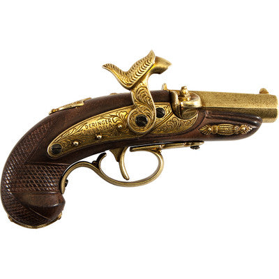 Civil War Philadelphia Derringer Cap Firing Replica Brass